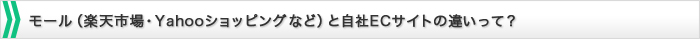 モール(楽天市場・Yahooショッピングなど)と自社ECサイトの違いって？