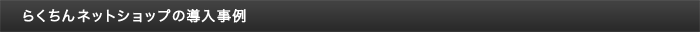 らくちんネットショップの導入事例